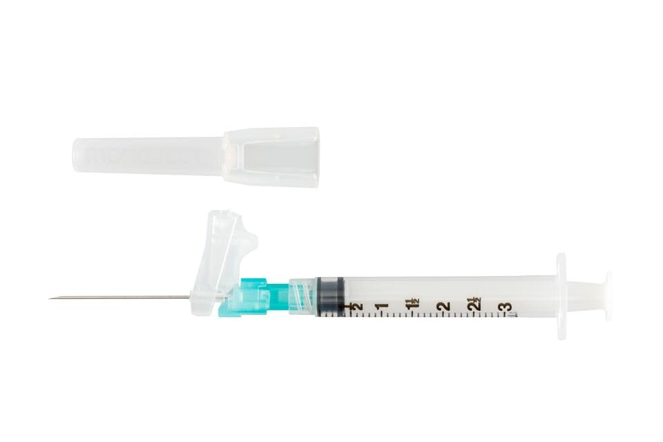 Cardinal Health™ Monoject™ Magellan™ Hypodermic Safety Needle and Syringe Combination, Green, 3ML, 21GA x 1.5IN, Case of 400