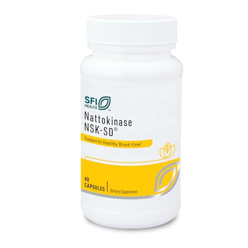 Klaire Labs SFI Health Nattokinase NSK-SD - Proteolytic Enzyme for Cardiovascular Support Dairy & Gluten-Free (60 Capsules)