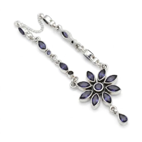 Natural 4ct Iolite 925 Solid Sterling...
