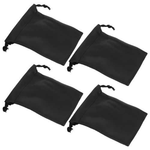 Yardwe 4Pcs Microphone Carrying Bag Mic Pouch for Gym Drawstring Holder for Audio Accessories Storage for Recording Equipment