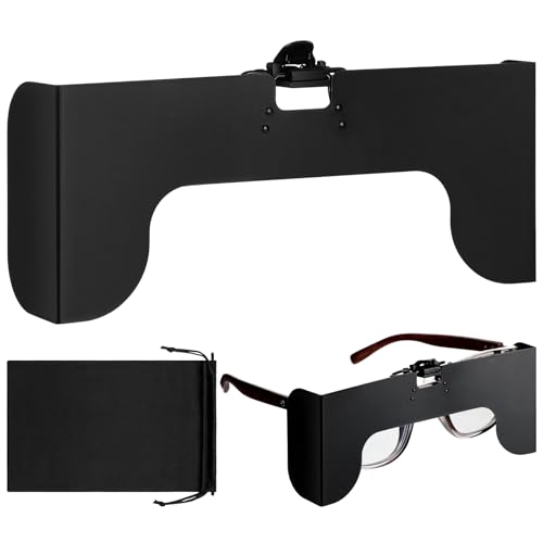 Lingvee 1 Pcs View Limiting Device Clip On Cloud-Overs Visors Attaches View Limiting Device Aviation Training Supplies with Soft Case(Black)