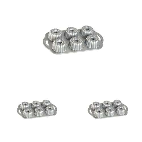Image of Nordic Ware Anniversary Bundtlette, Silver, 4.5 Cup (Pack of 3)