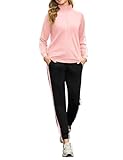 Demegimi Zweiteiler Damen Tracksuit Modischer Trainingsanzug mit Jacke und Hose Bequeme Homewear für Sport Reisen Joggen Alltag Athleisure Outfit für Frauen
