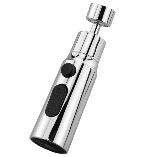 Aireador de grifo de cocina a prueba de salpicaduras. Accesorio de cabezal de pulverización de grifo de cocina de 3 funciones. Extensor de grifo giratorio de 360° para fregadero de cocina, accesorios