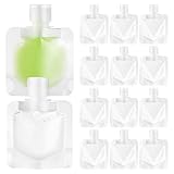 Operitacx 15 Stück Wiederbefüllbare Reisebeutel 30ml Pet Transparent Leicht und Quetschbar für Reise Toilettenartikel Aufbewahrung und Nachfüllung