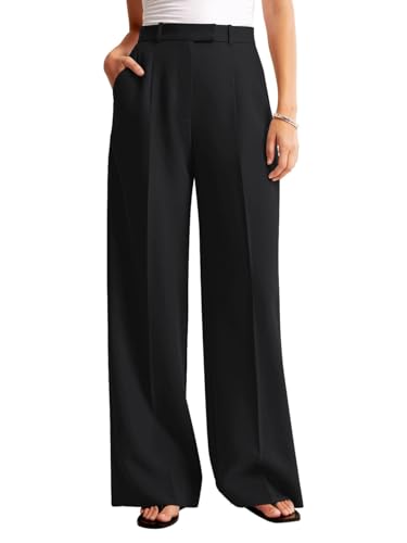 NIMIN Women Wide Leg Pants High Waisted Business Casual Work Trousers Dressy Pants with Pockets2
