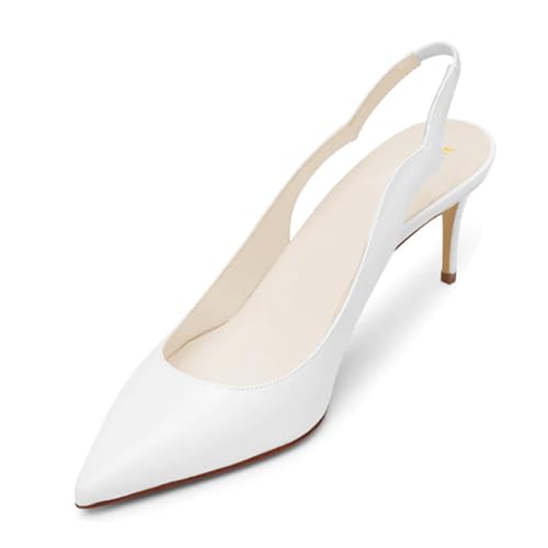 Women’s Slip On Pumps Special Slingback Stiletto High Heels Closed Pointed Toe Dress Shoes Office Prom Size 4-16 US4