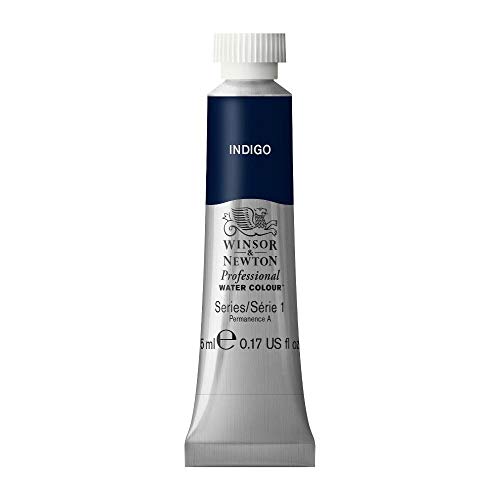 Pintura de acuarela profesional, tubo de 5 ml, índigo