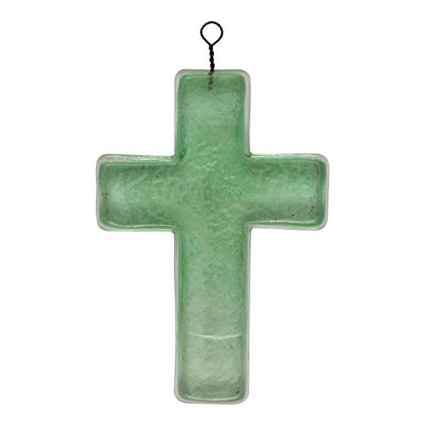 Creative Co-Op Recycled Glass Hanging Cross Cover