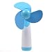 Mini Handheld Fan Personal Portable Cooling Fan Battery Operated Fan Sponge Blade Electric Fan for Home Outdoor and Travel (Blue)