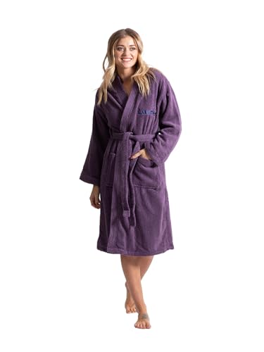 Image of Turkuoise Soft & Absorbent Towel Robe, 100% Cotton Turkish Terry Cloth Kimono Bathrobes for Women
