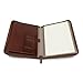 Premium Maruse Leather Portfolio Padfolio - Executive Folio for Men and Women with Zipper, Folio Document Organizer, Laptop Sleeve, iPad Case and Folder - Made in Italy, Brown