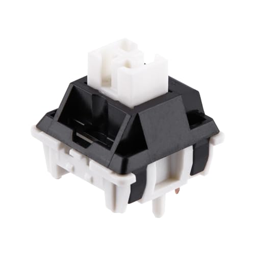 Image of EPOMAKER Mechanical Switches Set for Mechanical Gaming Keyboard, 100 Pieces, Pre-Lubed Switch, Linear /Tactile /Clicky, 5-Pin Creamy Switch with MX Keycaps (Zebra(Linear))