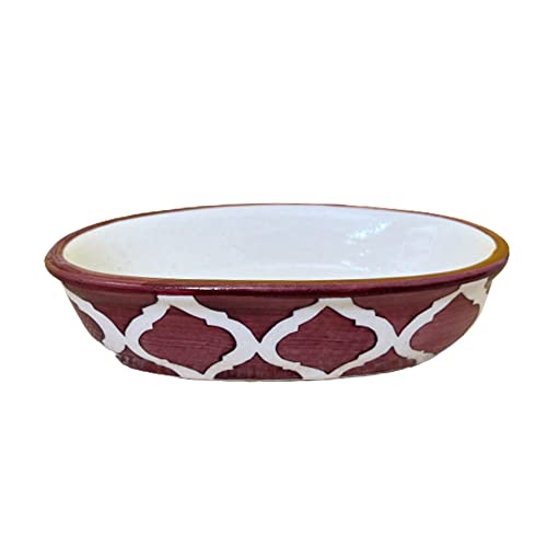 Image of Ceramic Soap Dish Holder, Ceramic Soap Dish Tray Holder, Purple Brown