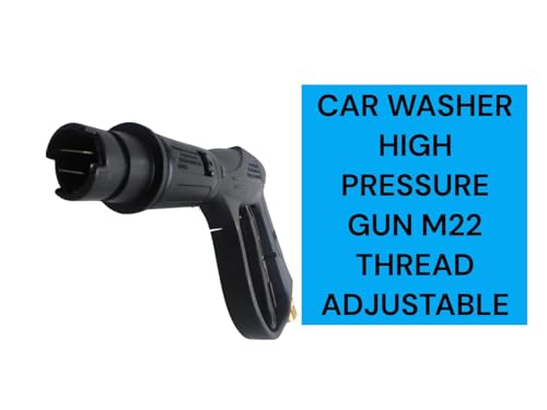 Image of Spray Gun M22 (Connection) Pressure Water Spray Gun Car Wash Floor Cleaning 190BAR High Pressure Water Washer Gun with Adjustable Nosel (Yellow)