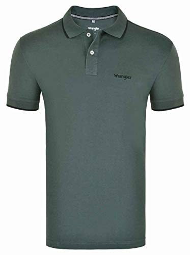 CAMISETA POLO WRANGLER MALHA PIQUET VERDE MUSGO