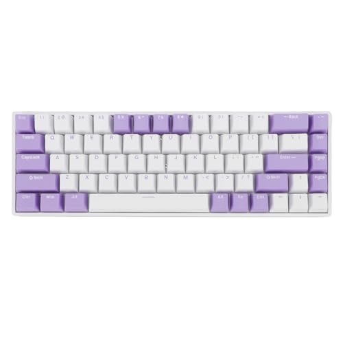 Clavier mécanique fitaire RGB à 68 touches compact blanc avec switch bleu Kadimendium