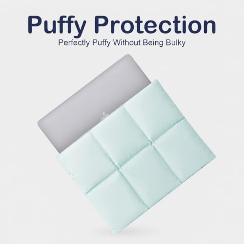 Image of ProElite Puffy Tablet Sleeve Case Upto 13.3 inch for Galaxy Tab S10 Fe+ /S9 FE+ /S7+ /S8 Plus /S9 Plus /S7 FE 12.4 inch, iPad Pro 12.9 inch, MacBook Air /Pro Retina, Microsoft Surface Pro 4 /5 /6 /7 /8 /9, Ice Blue