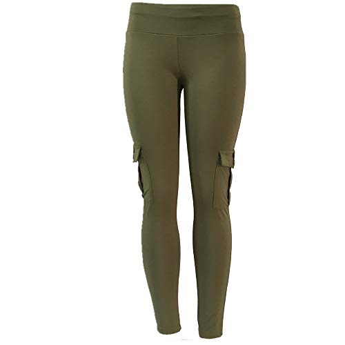 Boutique sale New Slim Sports Yoga Pants Pocket Hip Yoga Pants Female Elastic Tight Hip Hip Yoga Quick-Drying Running Pants High Waist Pants Army Green