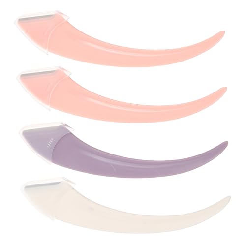GOOHOCHY 4 piezas Cuchillas Curvadas para Cejas Portátiles Herramientas de Recorte Precisas para Maquillaje Diseño Compacto para Viajes y Diario