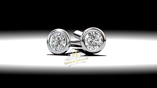 Image of SJ SHUBHAM JEWELLERS 92.5-925 Sterling Silver Round Shape White Cubic Zirconia Prong /Cup Setting Nose Pin Stud for Women Girls Size 2MM 3MM Size Pure Silver