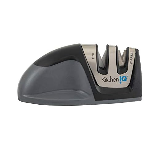 KitchenIQ, Black 50009 Edge Grip 2 Stage Knife Sharpener, Manual