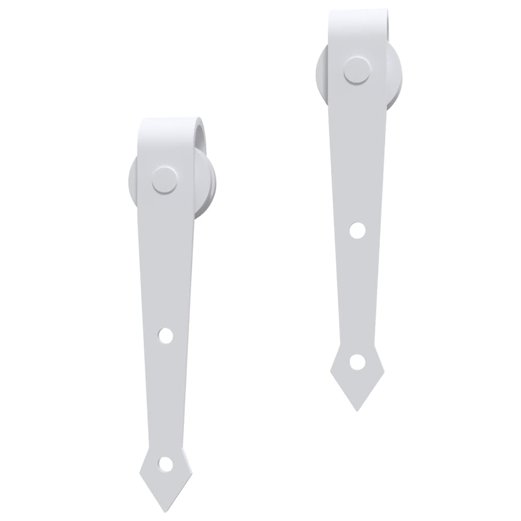 vidaXL Kit Herrajes para Puertas Correderas Pista Accesorios para Familia Granero Estudio Mueble Habitación Salón Transición de Acero Blanco