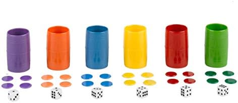 Falomir - Acc Patches Complete Set of 6 Plastic Pegs Table Game (Accessories), Multicolor (27934)