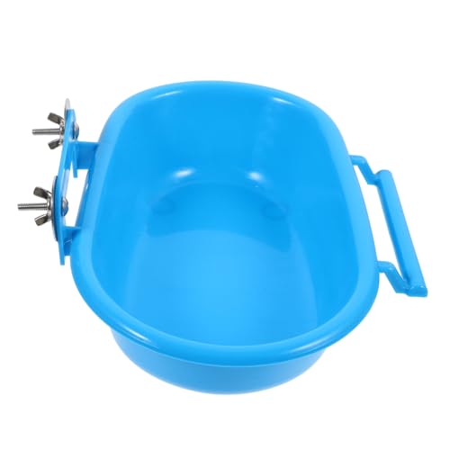 Mikikit Box Bird Bath Inflatable Bird Shower Bath Pool Big Parrot Shower Parakeet Bath Basin Parrot Bird Feeder Fountain Bird Bird Cages Bird Cage Accessories Lovebird Tub Pet Blue