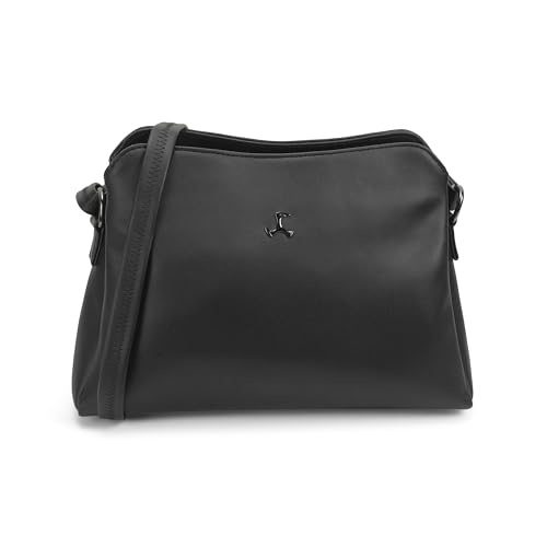 Image of Mochi Women Casual Faux leather Soft Body Zipper closure Solid Sling Bag