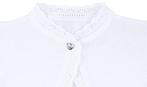 Lilax Little Girls' Knit Long Sleeve Button Closure Bolero Cardigan Shrug4