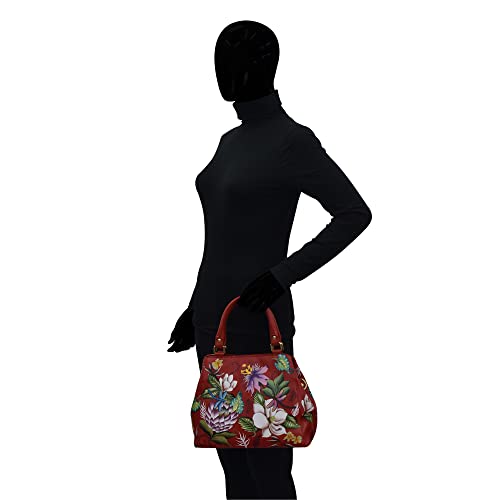 Image of Anuschka Women's Leather Satchel - Hand-Painted Genuine Leather Handbag with Detachable Strap for Everyday Use - 690, Satchel