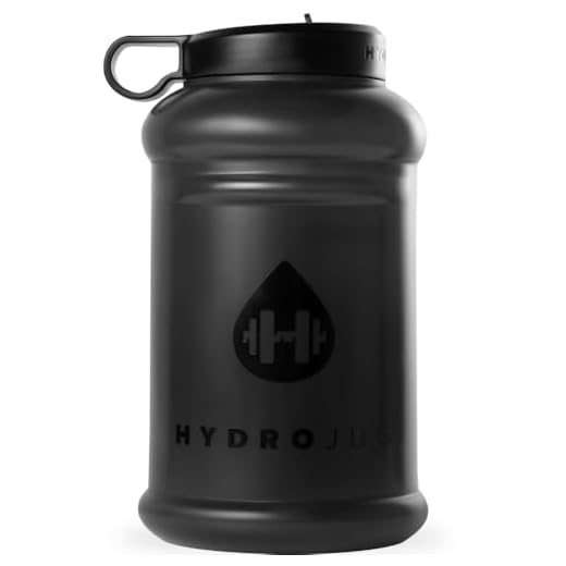 HydroJug Half Gallon Water Bottle 73oz - Refillable, Reusable Jug With Carry Handle - Leakproof Guarantee - Great For On-The-Go Hydration - Dishwasher Safe, BPA Free, Black (Pro Jug V2)