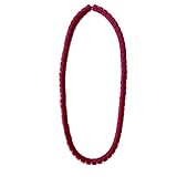 Mbariket - Nigerian Beads Beaded Necklace and Bracelet, Made in Nigeria (Jean), Red