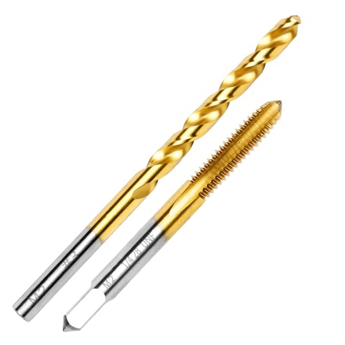 Image of 1 /4 inch-28 UNF Tap and #3 Drill Bit Kit, M2 HSS Drill and Tap Set, Combination of Drill and Tap Kit for Metal