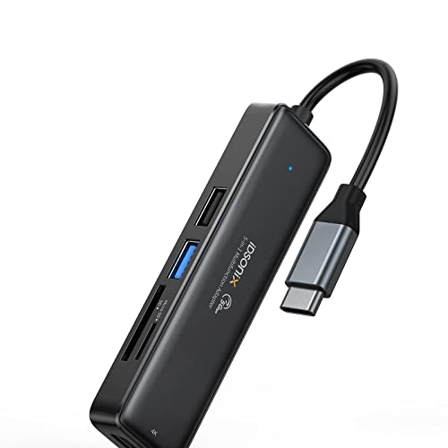 USB Hub C, iDsonix USB-C Multiport USB Hub 5-in-1 mit 4K HDMI, USB 3.0 Datenanschluss für MacBook Pro/Air Surface Pro, Flash-Laufwerke, Mobile HDD und mehr Cover