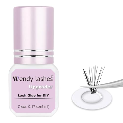 Colla per Ciglia Finte Ciuffetti Professionale Extension Ciglia Colla Eyelash Extension Glue Asciugatura Rapida(Trasparente-5ml)