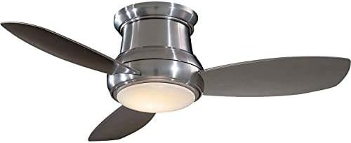 Minka Aire F518L-BN Concept II LED Brushed Nickel 44" Flush Mount Modern Ceiling Fan with Remote
