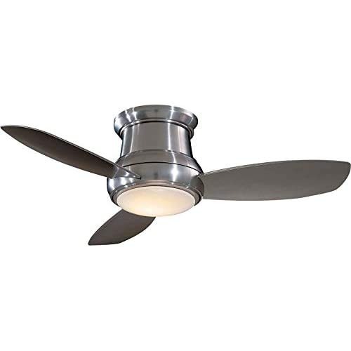 Minka Aire F518L-BN Concept II LED Brushed Nickel 44" Flush Mount Modern Ceiling Fan with Remote