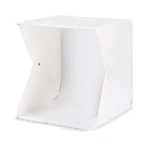 Depthlan Photo Light Box Photographing Shooting Tent for Small Items and Jewellery 13x13 inch with Four Backdrops Included Folding Photo Studio Kit Box