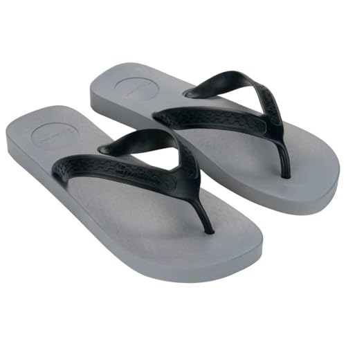 CHINELO SANDALIA IPANEMA SURF ANATOMICO (CINZA COM TIRA PRETA, BR, Adulto, Faixa Numérico, 43, 44)
