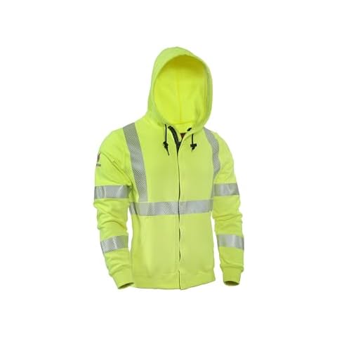 DRIFIRE FR Hi-Vis Class 3, Flame Resistant, CAT 2 Arc Rating, Zip Hoodie, Yellow Cover