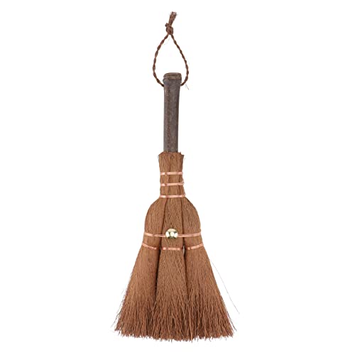 FOMIYES 3 Pcs Mini Brown Broom Natural Material Broom Small Palm Broom Adorable Broom Mini Household Cleaning Broom Household Cleaning Tool Mini Shape Broom Natural Palm Broom Useful Broom