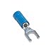 Stakon 14RB-8FL Fork Terminal, Locking, Vinyl Insulated, 0.97-Inch Length by 0.29-Inch Width, Blue, 100-Pack