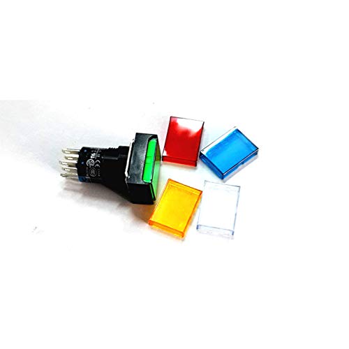 Carus Tool IDEC AL6H-M24RC Pushbutton Illuminated F16mm Rectangle Red 1PCS