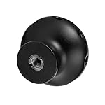 uxcell-Mic-Stand-Adapter-14-Female-Stand-Adapter-Round-Top-with-14-Thread-Holes-for-Camera-Tripod-Monitor-Holder-of-Aluminum-Alloy-Black