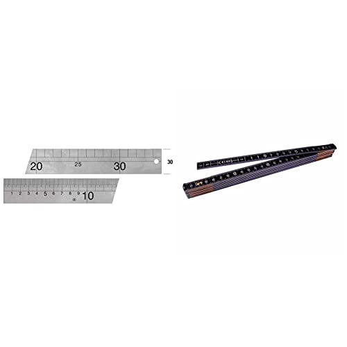 Mètre à ruban 1 m noir 20108 et jauge de charpentier Metrica 25200