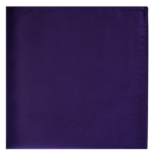 Image of KissTies 6PCS Satin Pocket Square Plain Color Handkerchief Gift Set