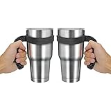 CHILLOUT LIFE Handle for YETI Cup 30 oz - Ozark Trail Tumblers. Comfortable Reaplacment Handle for 30 oz YETI Tumbler & More (Black Handle Only) - 2 Pack