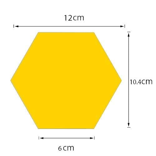 Image of Bikri Kendra - 30 Hexagon Gold Mirror Stickers for Wall, Hexagon Mirror, Acrylic Hexagonal, Wall Sticker for Hall Room, Bedroom, Living Room (Gold30, 12 x 10.4)